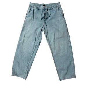 Uniqlo Relaxed Ankle Jeans Medium (30-33 inch waist) drawstring